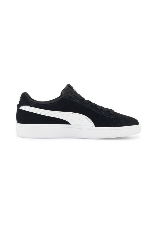 Buty do chodzenia dla dzieci Puma Smash V2 SD JR. Zapięcie: sznurówki. Kolor: czarny, biały, wielokolorowy. Materiał: guma, materiał, tkanina, skóra. Szerokość cholewki: normalna. Sport: turystyka piesza