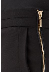 Morgan spodnie damskie kolor czarny dopasowane medium waist. Kolor: czarny #4