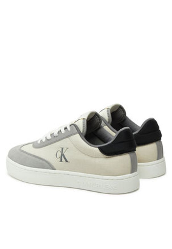 Calvin Klein Jeans Sneakersy Classic Cupsole Low Mix Mg YM0YM01169 Écru. Materiał: materiał