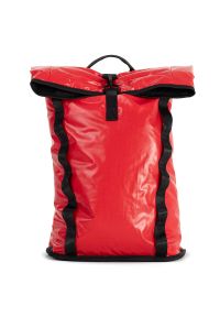 Plecak Rains Sibu Rolltop 14770-12 - czerwony. Kolor: czerwony. Materiał: poliester, materiał. Styl: elegancki