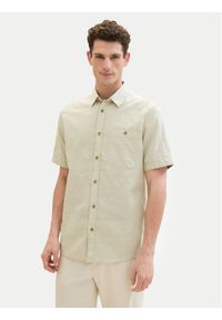Tom Tailor Koszula 1042351 Beżowy Regular Fit. Kolor: beżowy. Materiał: bawełna #1