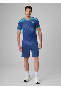 4f - 4F Spodenki piłkarskie szybkoschnące męskie - denim XXL. Kolor: niebieski. Materiał: denim. Sport: piłka nożna #1