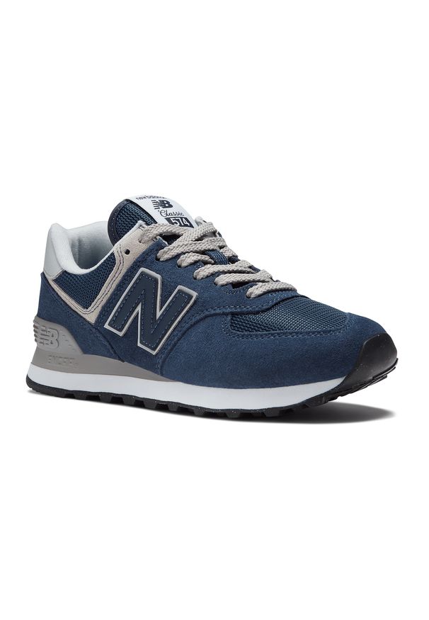 Buty damskie New Balance WL574EVN – granatowe. Okazja: na co dzień. Kolor: niebieski. Materiał: zamsz, materiał, guma, skóra. Szerokość cholewki: normalna. Model: New Balance 574