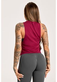 GYM GLAMOUR - Tank Top fitness damski Gym Glamour fitness damski Gym Glamour sport. Kolor: czerwony. Sport: fitness