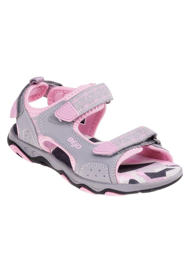 BEJO - Dziewczęce Skórzane Sandały Alisi. Okazja: na spacer. Kolor: różowy. Materiał: skóra. Styl: sportowy. Sport: turystyka piesza