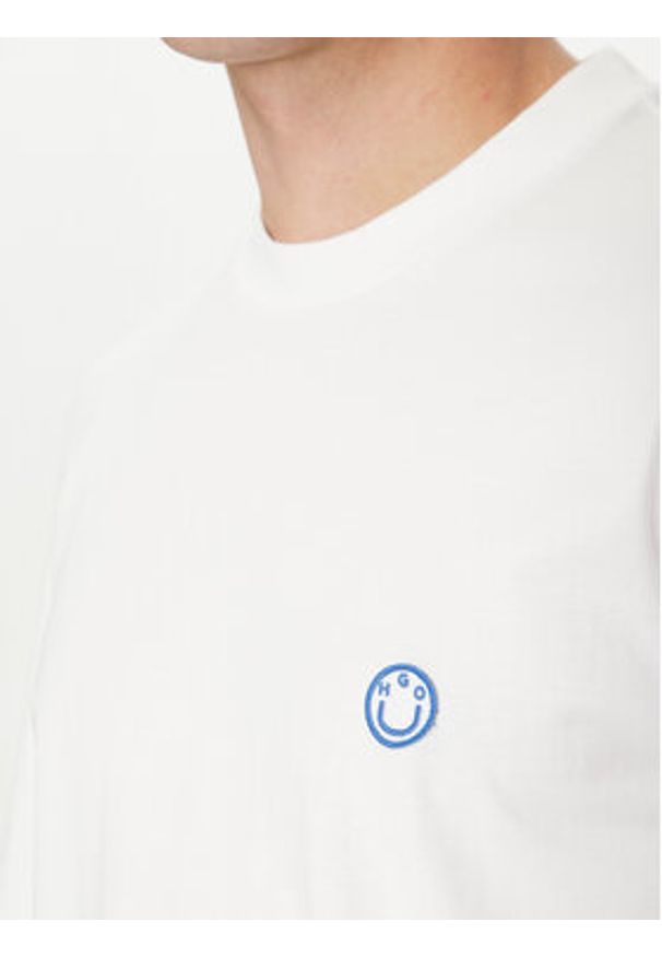 Hugo - HUGO T-Shirt Niley 50519984 Biały Regular Fit. Kolor: biały. Materiał: bawełna