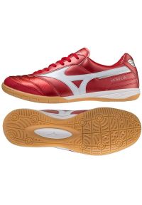 Buty piłkarskie Mizuno Morelia Sala Elite In M Q1GA221060 czerwone pomarańcze i czerwienie. Zapięcie: sznurówki. Kolor: czerwony. Materiał: skóra. Szerokość cholewki: normalna. Sport: piłka nożna #5