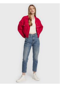 LTB Kurtka jeansowa Celia 61028 15244 Czerwony Oversize. Kolor: czerwony. Materiał: jeans, bawełna