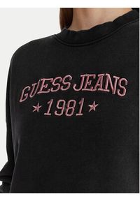 Guess Jeans Bluza W6RQ04 KCPR1 Czarny Regular Fit. Kolor: czarny. Materiał: bawełna #4