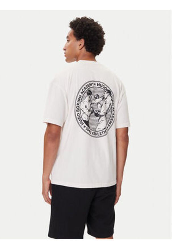 Hugo - HUGO T-Shirt Dwresto 50542366 Biały Regular Fit. Kolor: biały. Materiał: bawełna