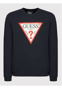 Guess Bluza M2YQ37 K6ZS1 Granatowy Slim Fit. Kolor: niebieski. Materiał: bawełna #3