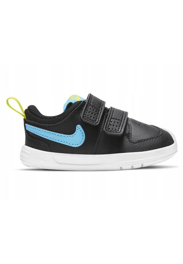 Nike - Buty na co dzień dziecięce NIKE PICO na rzepy skóra. Okazja: na co dzień. Zapięcie: rzepy. Kolor: czarny. Materiał: skóra