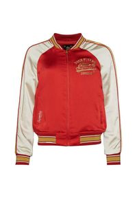 Kurtka turystyczna damska Superdry CNY Suikajan. Kolor: czerwony. Materiał: poliester. Wzór: haft. Sport: turystyka piesza #1