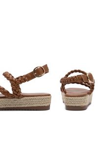 DeeZee Espadryle E8875-1 Brązowy. Kolor: brązowy. Materiał: skóra #6