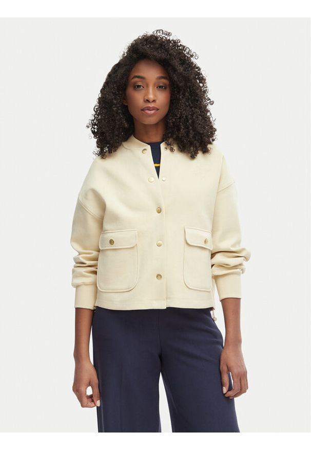 TOMMY HILFIGER - Tommy Hilfiger Kurtka przejściowa WW0WW48730 Beżowy jasny Relaxed Fit. Kolor: beżowy. Materiał: bawełna