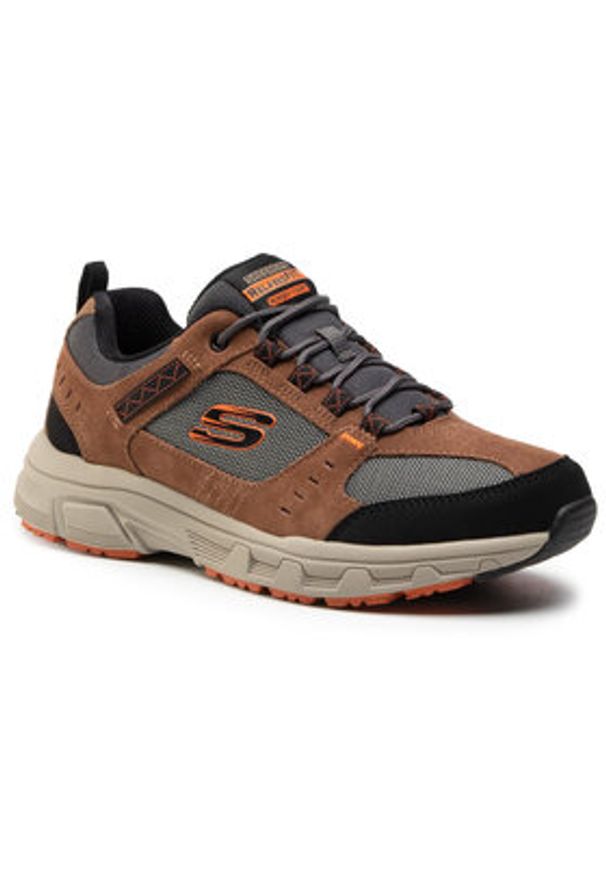 skechers - Skechers Trekkingi Oak Canyon 51893/BRBK Brązowy. Kolor: brązowy. Materiał: materiał. Sport: turystyka piesza