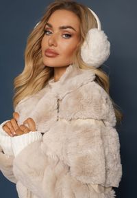 Renee - Beżowa Kurtka z Futerkiem Shetty. Kolor: beżowy. Materiał: futro #5