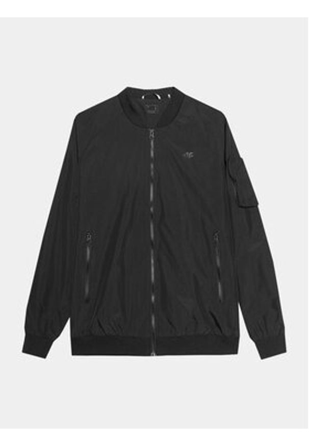 4f - 4F Kurtka bomber 4FWSS24TJACM151 Czarny Regular Fit. Kolor: czarny. Materiał: syntetyk