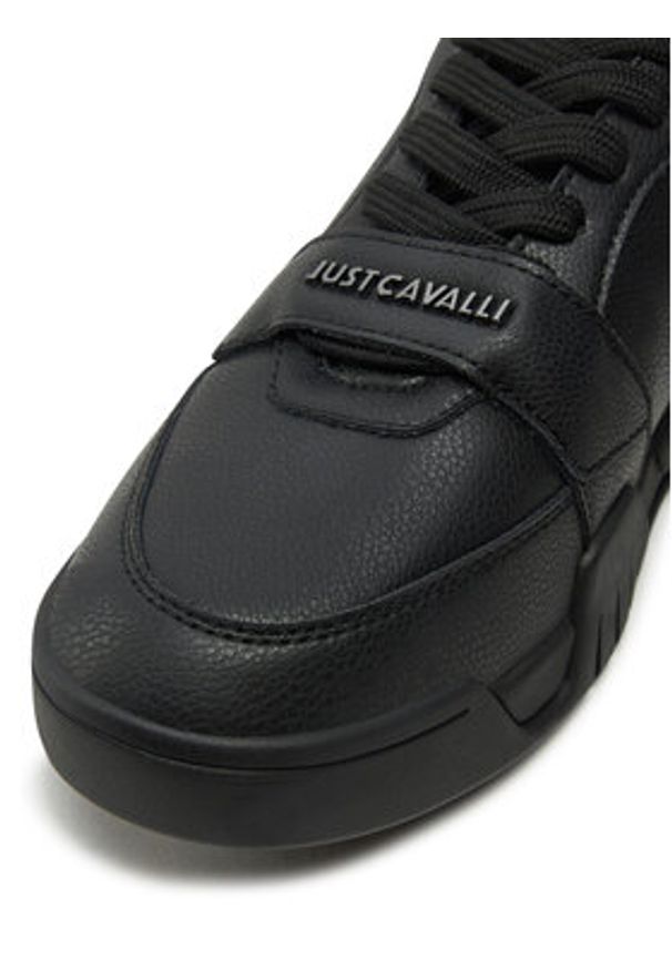 Just Cavalli Sneakersy 77QA3SA4 Czarny. Kolor: czarny. Materiał: skóra