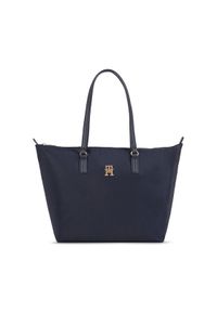 TOMMY HILFIGER - Tommy Hilfiger Torebka Poppy Th Tote AW0AW15639 Granatowy. Kolor: niebieski