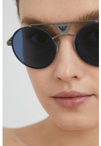Emporio Armani Okulary przeciwsłoneczne. Kształt: okrągłe. Kolor: niebieski #5