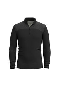 Bluza termoaktywna męska Smartwool Intraknit Thermal Merino Base Layer 1/4 Zip. Kolor: czarny. Sezon: zima. Sport: narciarstwo #1
