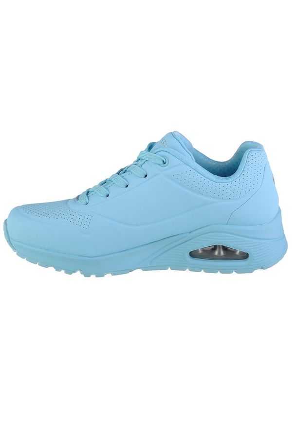 skechers - Buty do chodzenia damskie Skechers Unostand ON Air. Zapięcie: sznurówki. Kolor: niebieski. Materiał: syntetyk, materiał. Szerokość cholewki: normalna. Sport: turystyka piesza