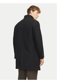 Jack & Jones Płaszcz wełniany Wilson 12259449 Czarny Regular Fit. Kolor: czarny. Materiał: syntetyk