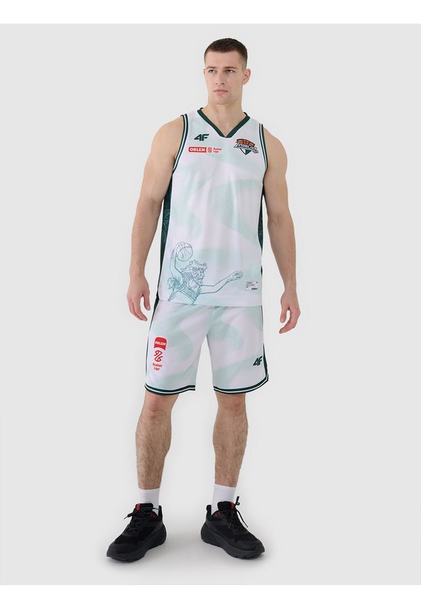 4f - 4F Koszulka meczowa replika domowa z sezonu 2024/25 męska 4F x PLK - Zastal Zielona Góra - multikolor XXL. Typ kołnierza: dekolt w serek. Kolor: wielokolorowy. Materiał: włókno, dzianina, materiał, syntetyk. Wzór: gładki, nadruk, ze splotem. Sport: koszykówka, fitness