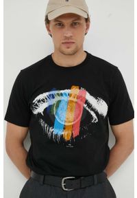 PS PAUL SMITH - PS Paul Smith t-shirt bawełniany kolor czarny z nadrukiem. Kolor: czarny. Materiał: bawełna. Wzór: nadruk. Styl: klasyczny #1