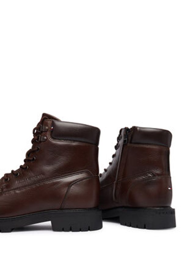 TOMMY HILFIGER - Tommy Hilfiger Trapery Flex Th Outdoor Rs FM0FM05600 Brązowy. Kolor: brązowy. Materiał: skóra