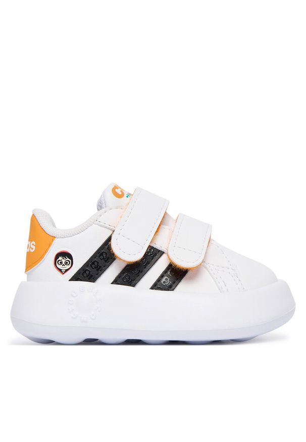 Adidas - Sneakersy adidas. Kolor: biały. Wzór: motyw z bajki