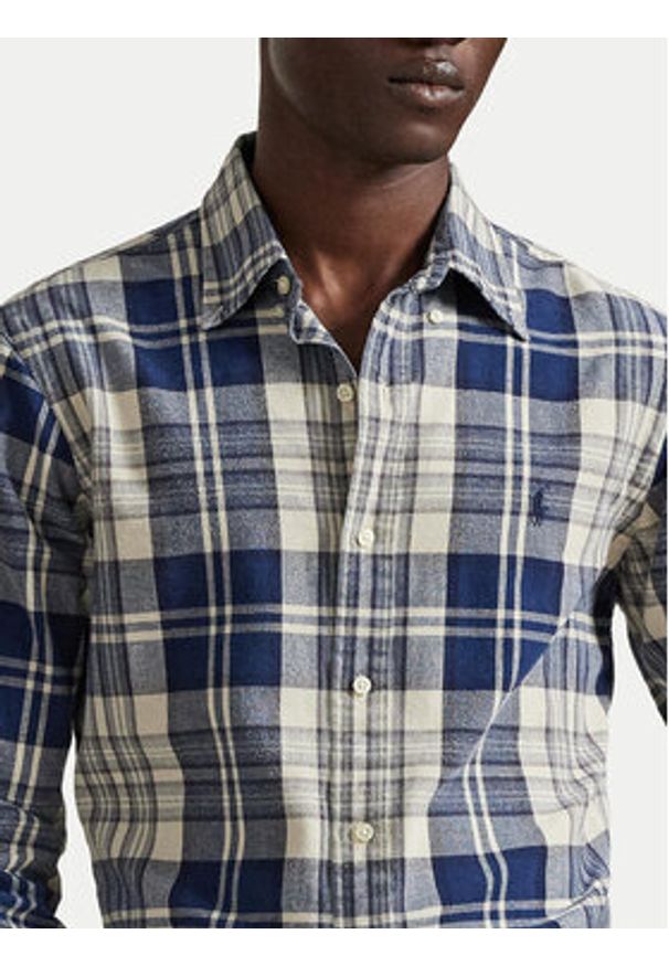 Polo Ralph Lauren Koszula 710953707004 Granatowy Custom Fit. Typ kołnierza: polo. Kolor: niebieski. Materiał: bawełna