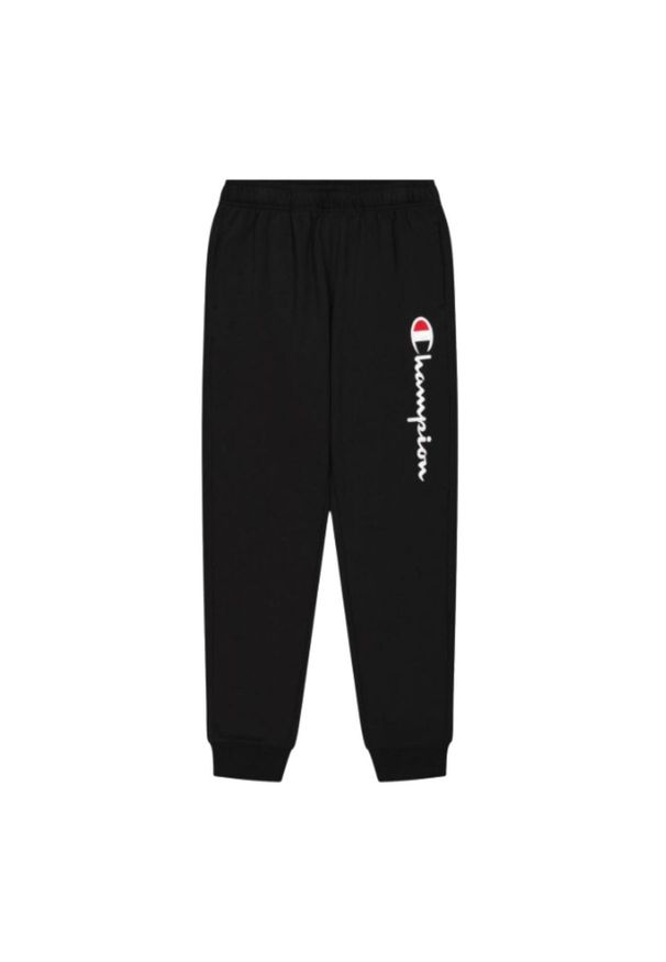 Spodnie męskie Champion Rib Cuff Pants. Kolor: czarny. Materiał: dresówka. Długość: długie