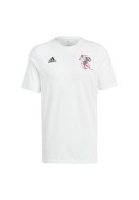 Adidas - Pogba Icon Graphic Tee. Kolor: biały. Materiał: bawełna. Sport: piłka nożna