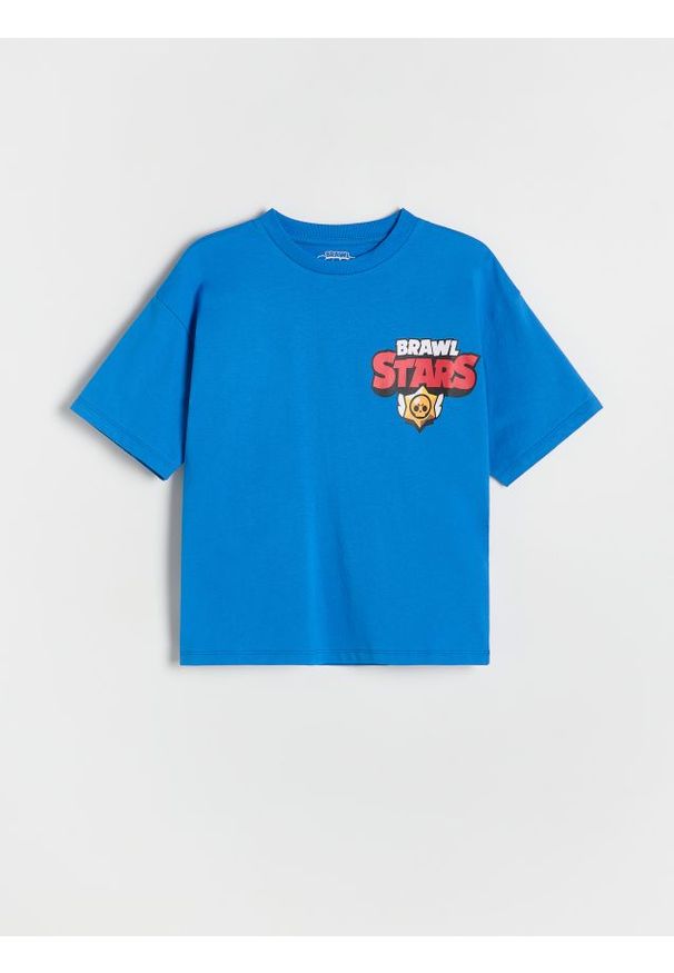 Reserved - T-shirt Brawl Stars - niebieski. Kolor: niebieski. Materiał: bawełna, dzianina