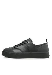 Calvin Klein Trampki Low Top Lace Up Lth HM0HM01045 Czarny. Kolor: czarny. Materiał: skóra