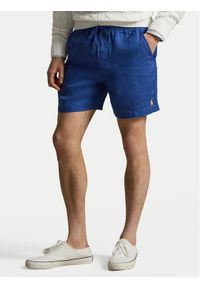 Polo Ralph Lauren Szorty materiałowe 710P08205502 Niebieski Regular Fit. Kolor: niebieski. Materiał: len #1