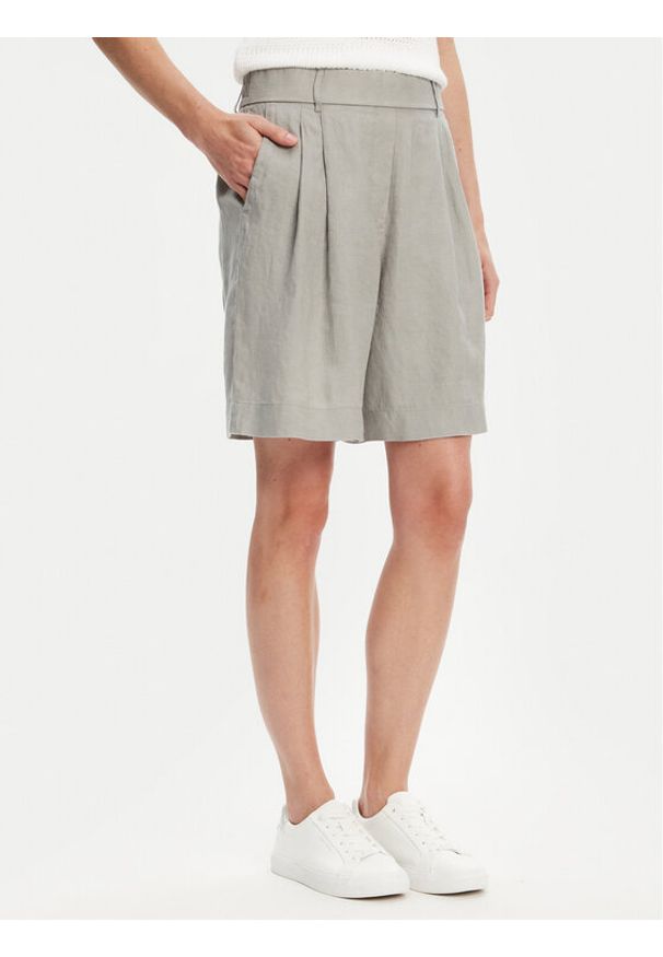 United Colors of Benetton - United Colors Of Benetton Bermudy 4AGHD901V Szary Relaxed Fit. Kolor: szary. Materiał: len
