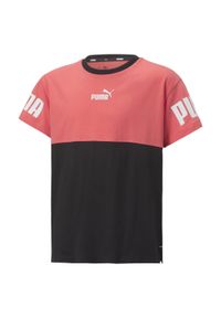 Koszulka dla dziewczynki Puma Power Colorblock G. Kolor: wielokolorowy, czarny, różowy. Sport: joga i pilates #1