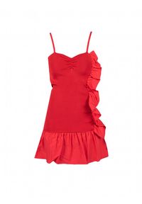 Pinko Sukienka "Cody" | 1V10TZ A00B | Cody | Kobieta | Czerwony. Kolor: czerwony. Materiał: wiskoza, poliamid. Długość rękawa: na ramiączkach. Wzór: aplikacja. Typ sukienki: dopasowane. Długość: mini #3