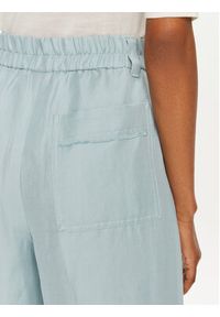 Marella Spodnie materiałowe Papiro 2413131085 Niebieski Relaxed Fit. Kolor: niebieski. Materiał: len, wiskoza
