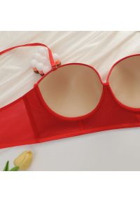 Intica - Biustonosz push-up z regulowanymi ramiączkami dla podkreślenia kształtów Kanja. Kolor: czerwony. Rodzaj stanika: push-up #9