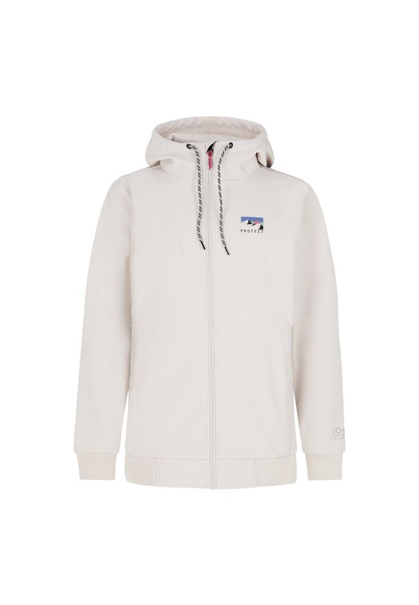 Kurtka narciarska z kapturem dla kobiet Protest Kym. Typ kołnierza: kaptur. Kolor: biały. Materiał: materiał. Sezon: zima. Sport: narciarstwo