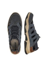 Rieker Półbuty B8366-14 Granatowy. Kolor: niebieski. Materiał: materiał, syntetyk, skóra #6