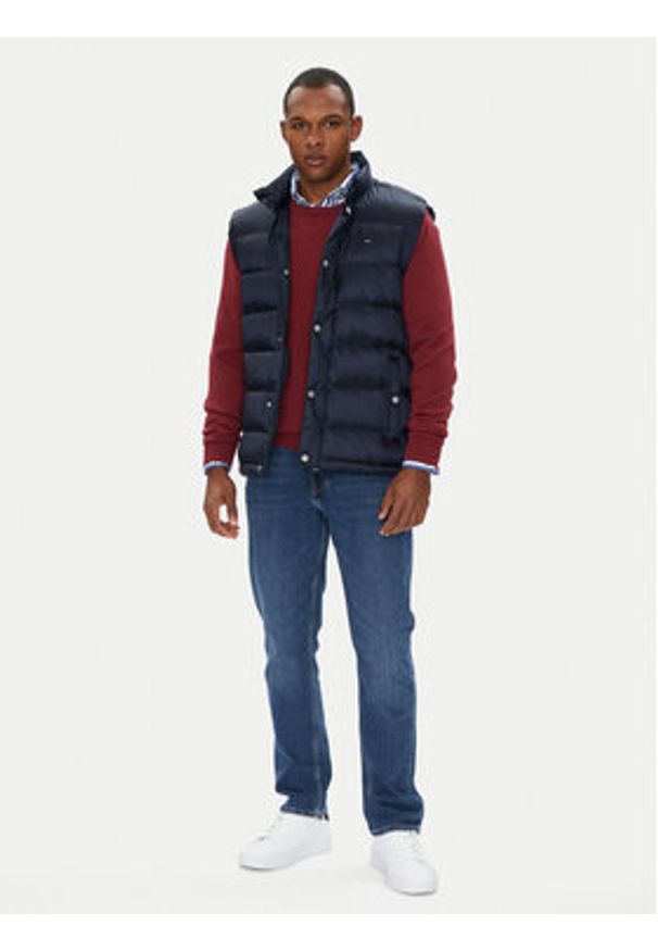 Tommy Jeans Kamizelka DM0DM21777 Granatowy Regular Fit. Kolor: niebieski. Materiał: syntetyk