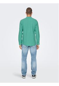 Only & Sons Koszula Caiden 22019173 Zielony Slim Fit. Kolor: zielony. Materiał: bawełna #6