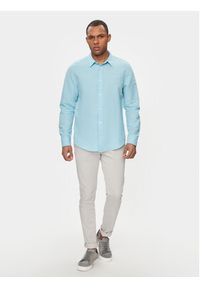 Lee Koszula Patch 112349050 Niebieski Regular Fit. Kolor: niebieski. Materiał: bawełna