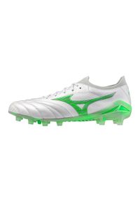 Buty piłkarskie męskie Mizuno Morelia Neo Iv Japan Fg. Zapięcie: sznurówki. Kolor: biały. Materiał: tkanina, skóra, materiał, syntetyk. Szerokość cholewki: normalna. Sport: piłka nożna