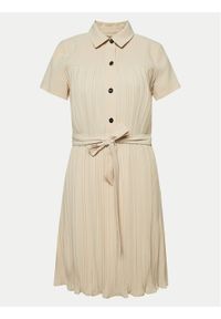 DKNY Sukienka koszulowa DD4A1351 Beżowy Regular Fit. Kolor: beżowy. Materiał: syntetyk. Typ sukienki: koszulowe #1